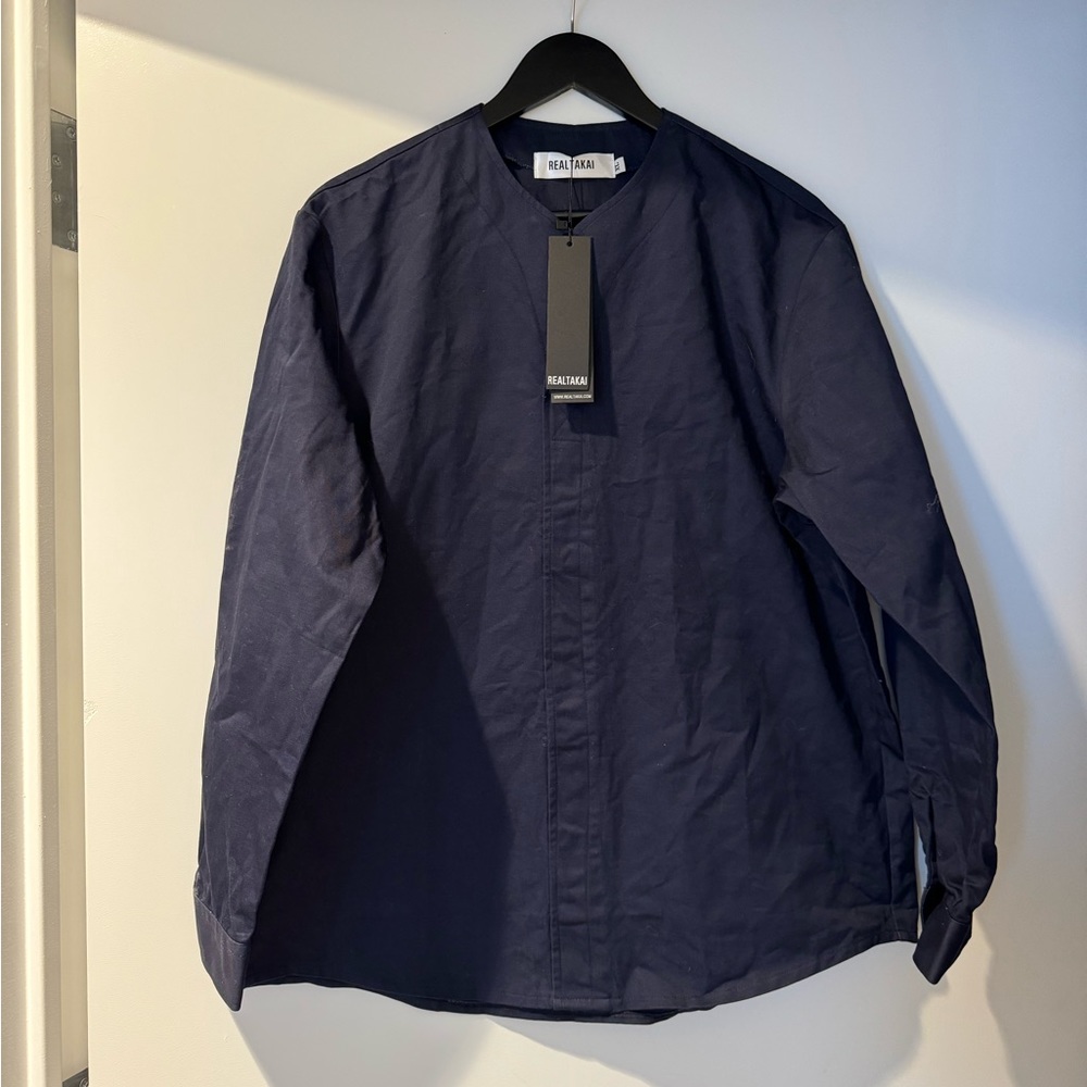 Realtakai Navy Long Sleeve Shirt NWT